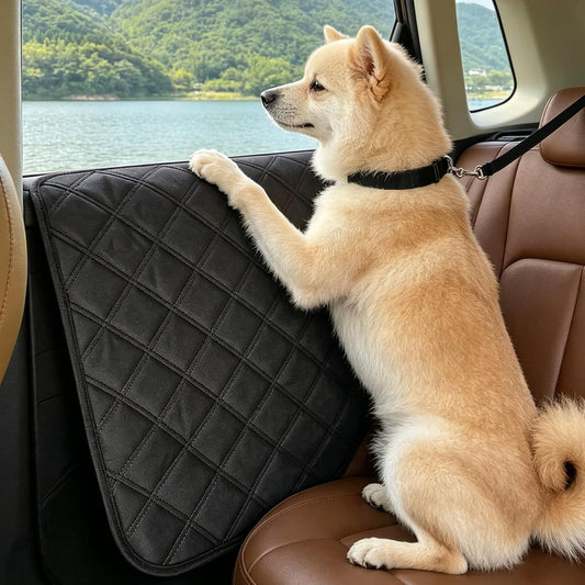 2 Pack Car Door Protector for Dogs with 1 Pet Seat Belt,Thickened Waterproof & Scratch-Resistant Car Door Protect,Universal Fit for All Vehicles,Effectively Protects Doors from Pet Scratching